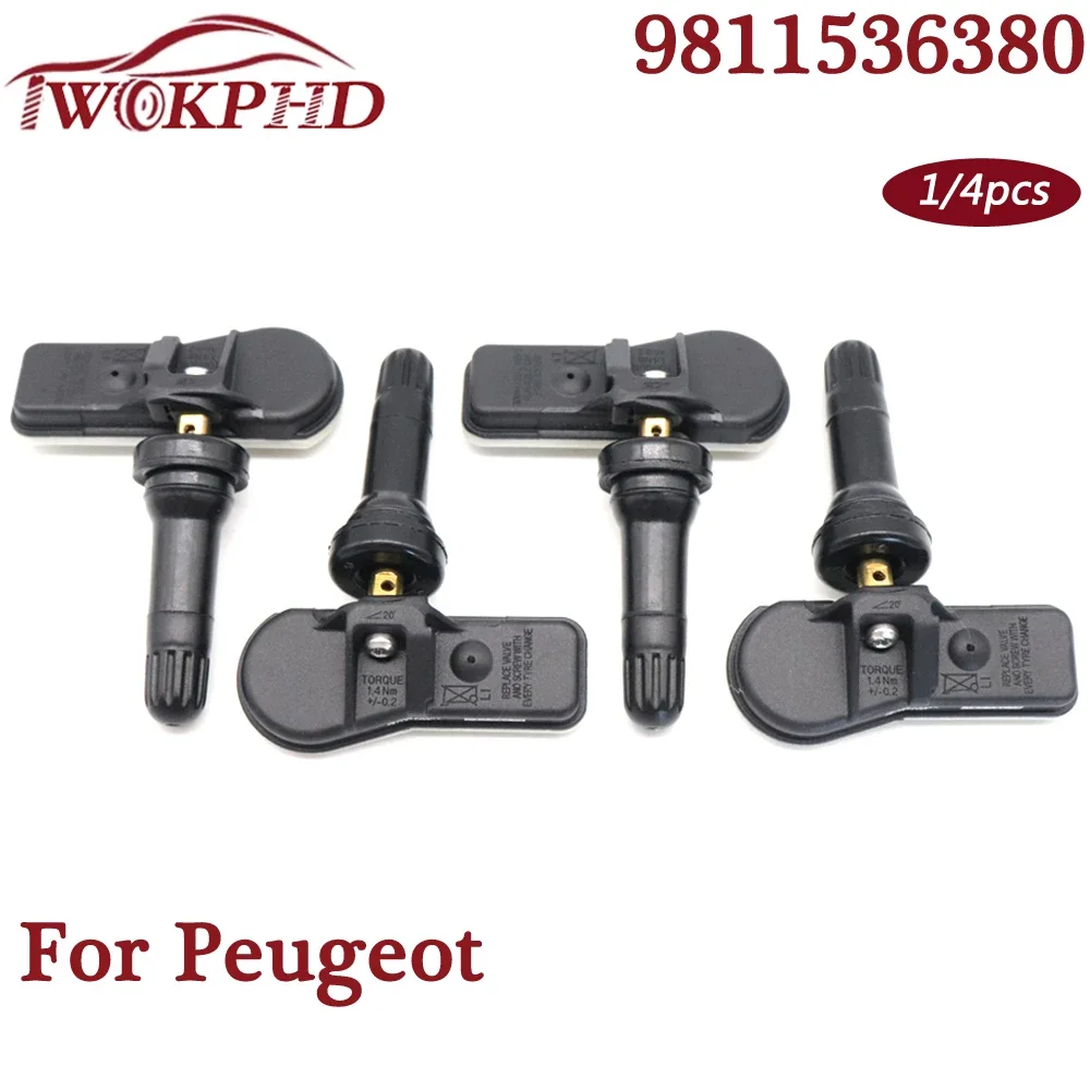 

TPMS 9811536380 Tire Pressure Sensor For Peugeot 3008 T84 307 301 408 508 T5 T7 5008 T87 RCZ T75 433Mhz 9673860880 9802003680