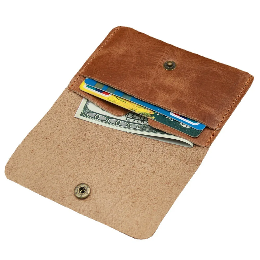 Genuine Leather Wallet for Men Male Vintage 100% Real Cowhide Short Small Mini Slim Men\'s Purse Credit Card Holder Case 2023 New