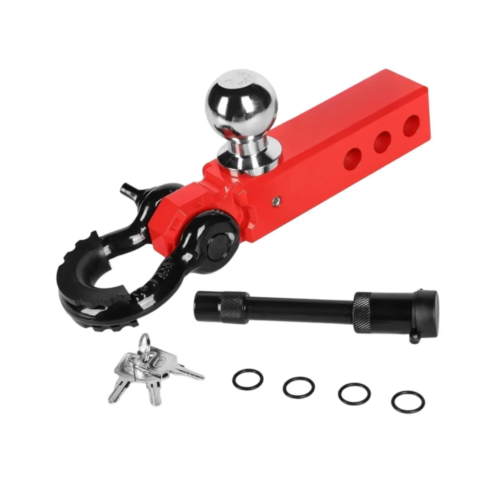 U Shackle Tow Hook High Strength Aluminum Alloy Trailer Hitch Receiver Cover for Vehicle Modification and Breakdown Travel