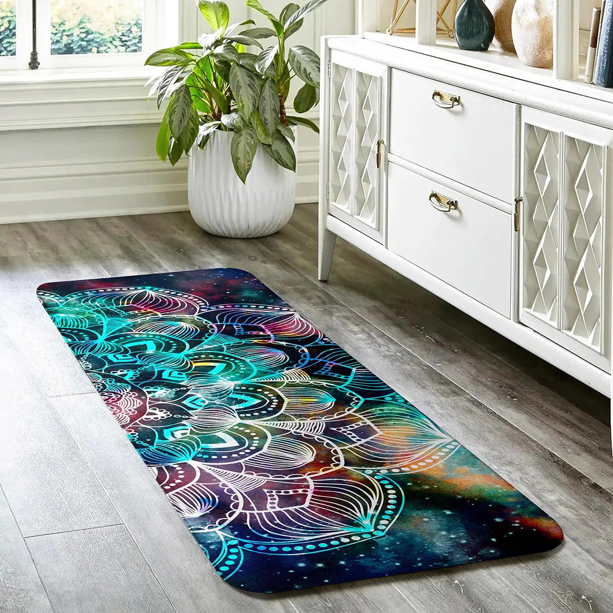 Black Red Love Heart Runner Rug Cursive Letter Heart Print Floor Mat  Romantic Decor Carpet for Kitchen Entryway and Indoor Room