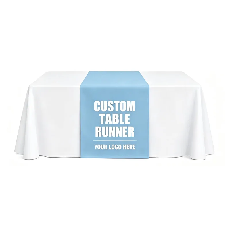 Personalized Custom 1pc Table Runner, Suitable for Trade Booth DIsplay, Weddings, Birthdays & Corporate Events, Table Accent
