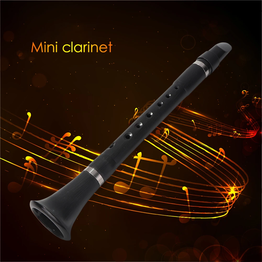 Mini Bb B Flat Clarinet Clarionet Woodwind Instrument for Beginners Practice Musical Instrument for Tyro Music Lover