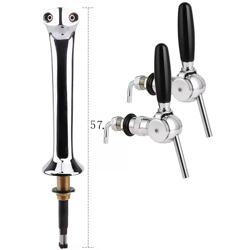 

2 Sets Beer Tower Kit ( 2 way beer tower & 2pcs Belgian Tap)