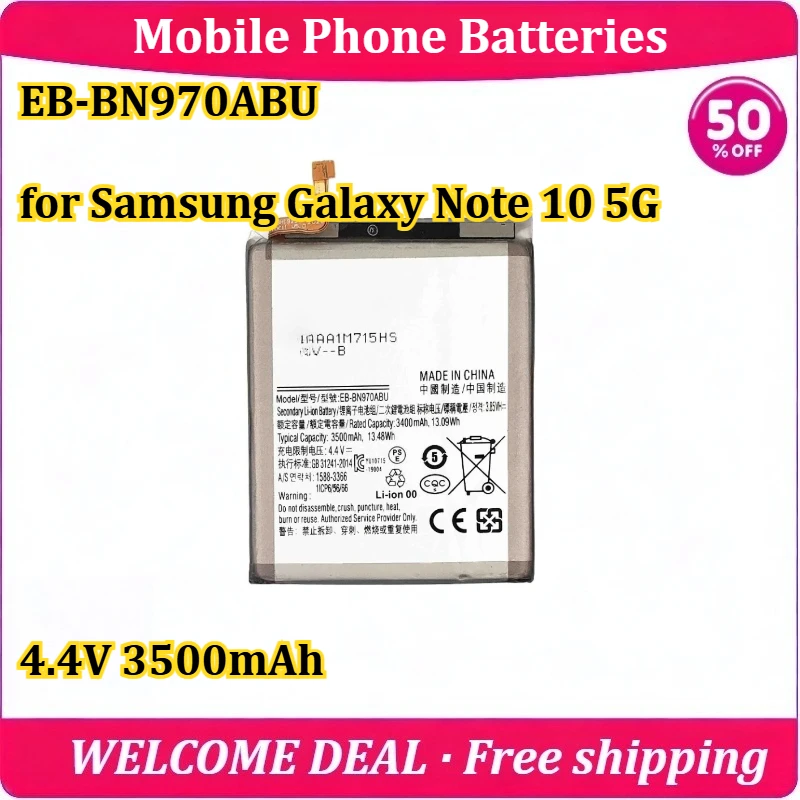 [New] EB-BN970ABU for Samsung Galaxy Note 10 5G Mobile Phone Battery 4.4V 3500mAh Replacement Lithium Battery