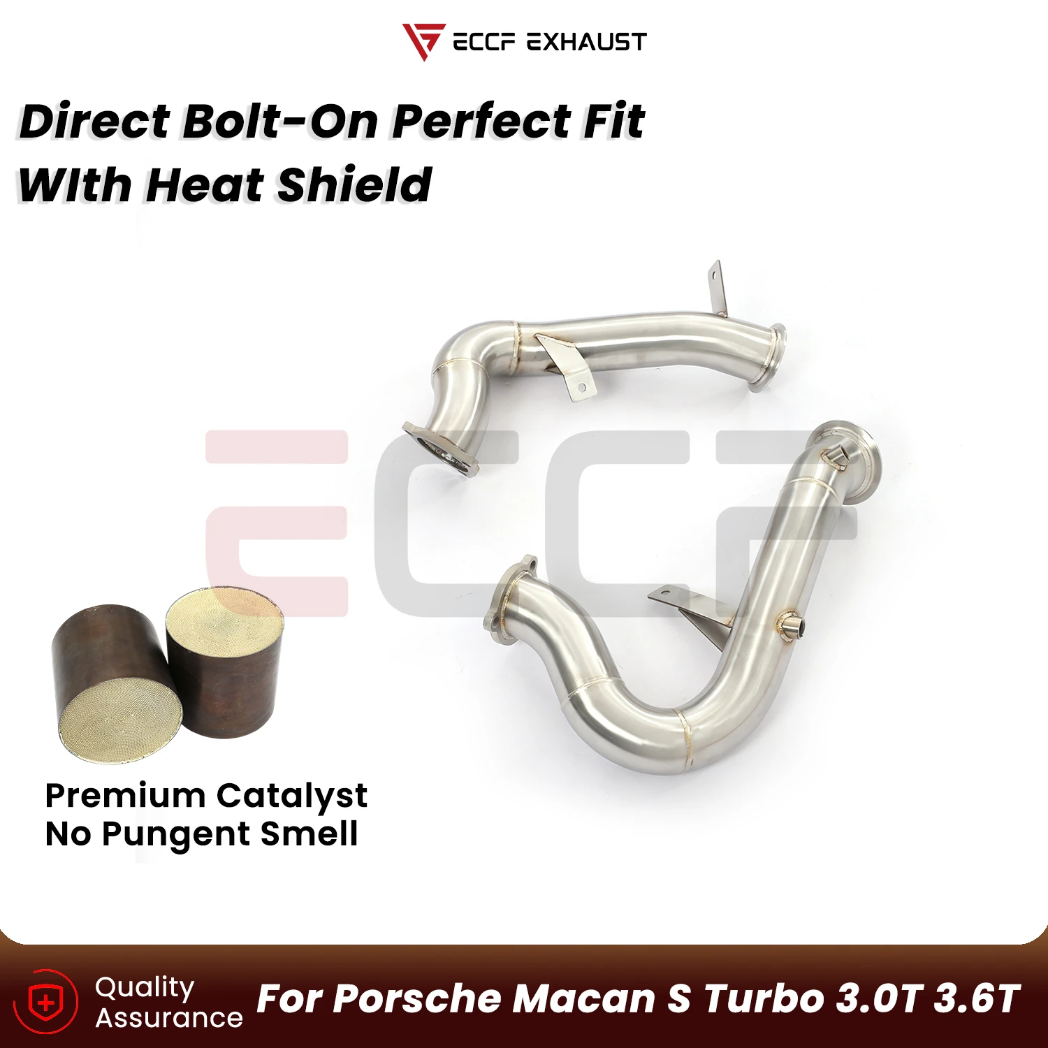 

Sporty Downpipe For Porsche Macan S Turbo 3.0T 3.6T Aggressive Exhaust Sound Plug and Play Performance Upgrade