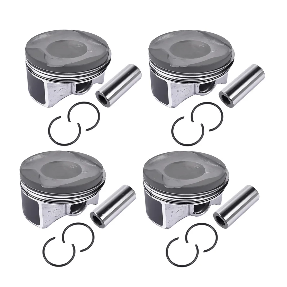 Engine Parts Piston & Rings Set Fit 1.8 L L4 GAS For Toyota Corolla Prius Lexus CT200h 2ZR-FXE 16V GAS DOHC 1.8L