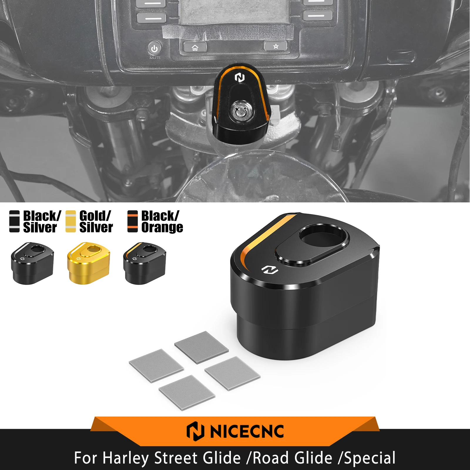 For Harley Street Glide FLHX /Special 2017-2023 Ignition Switch Cover Road Glide FLTRX /Special 15-23 Tri Glide Ultra FLHTCUTG