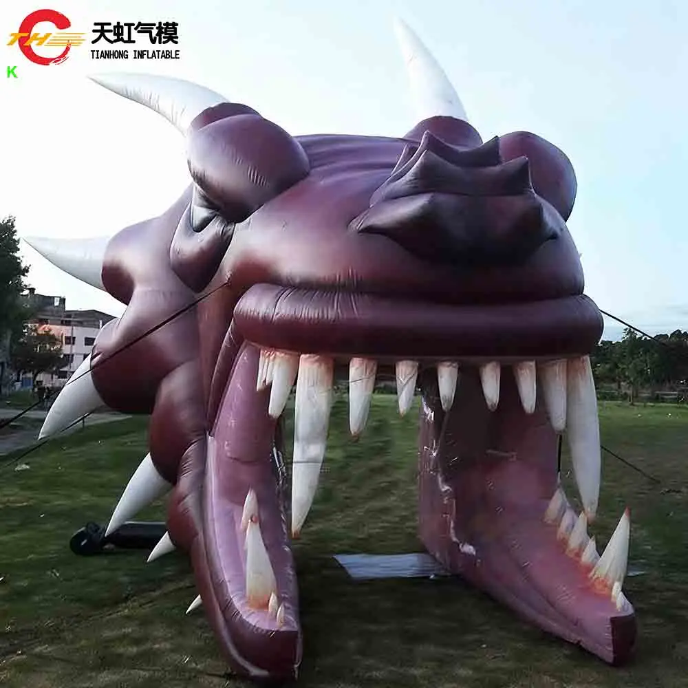 باب مجاني السفينة العملاقة التنين رئيس نفخ نفق خيمة تفجير المرحلة خيمة المأوى مع منفاخ للبيع