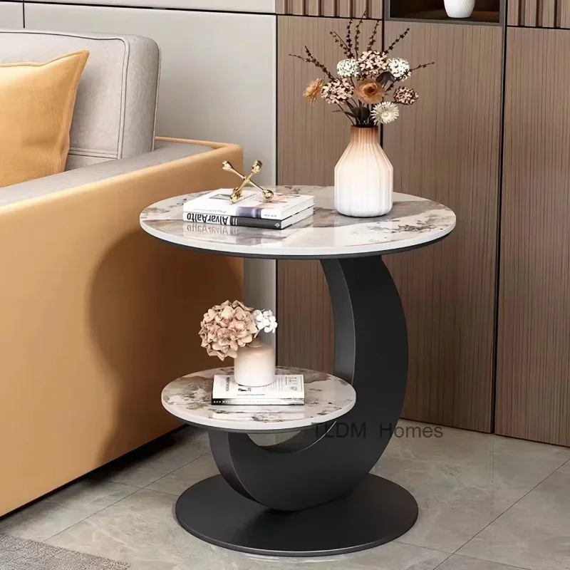 Light Luxury Coffee Table, Simple Home Small Coffee Table, Living Room Sofa Side Table, High-end Creative Small Round Table