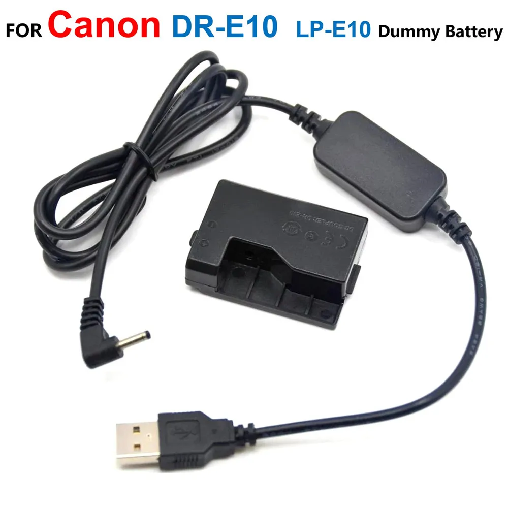 DR-E10 LP-E10 Fake Battery+Power Bank USB Cable Adapter For Canon EOS 1500D 2000D 3000D Kiss X50 X70 X80 X90 Rebel T3 T5 T6 T7