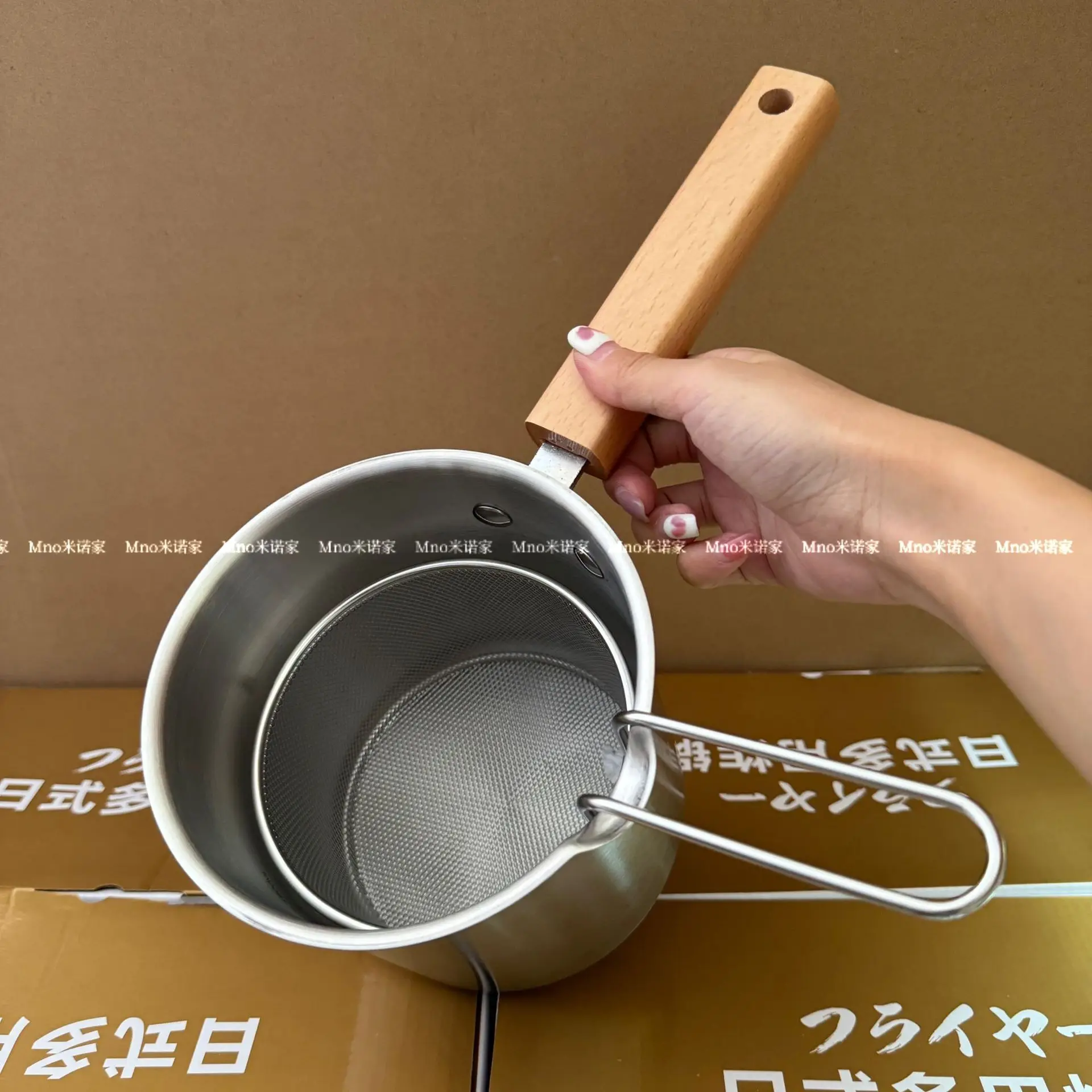 Stainless Steel 304 Mini Deep Fryer Pot With Strainer Basket Glass Lid Induction Gas Compatible Oil Saving 1800ml 150mm 140mm