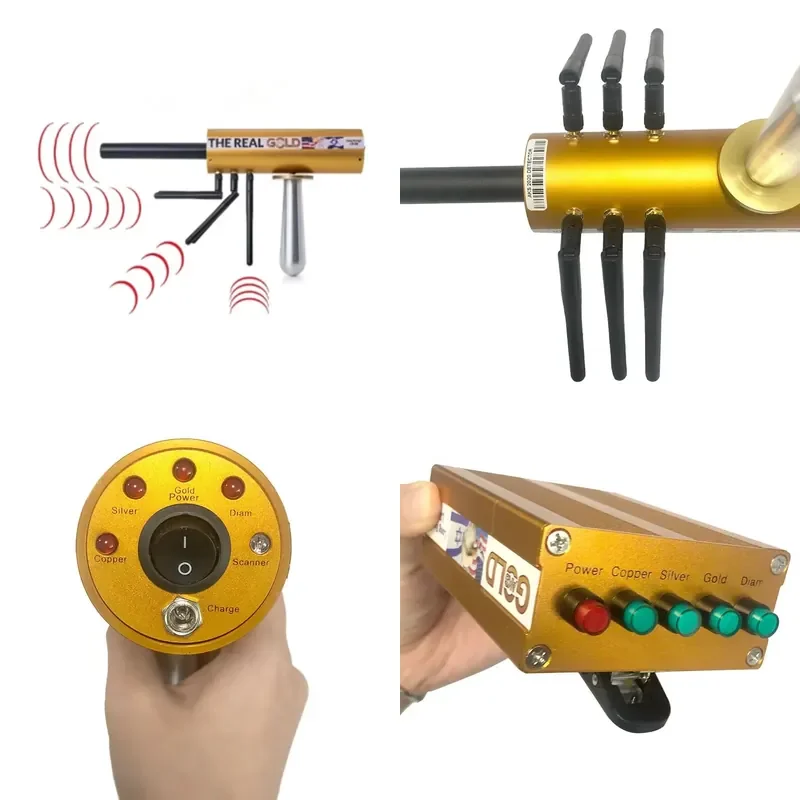 Professional Underground Metal Detector Real Gold AKS 6 Antennas Search Range 800M Detecting Depth 10M Long Range Metal