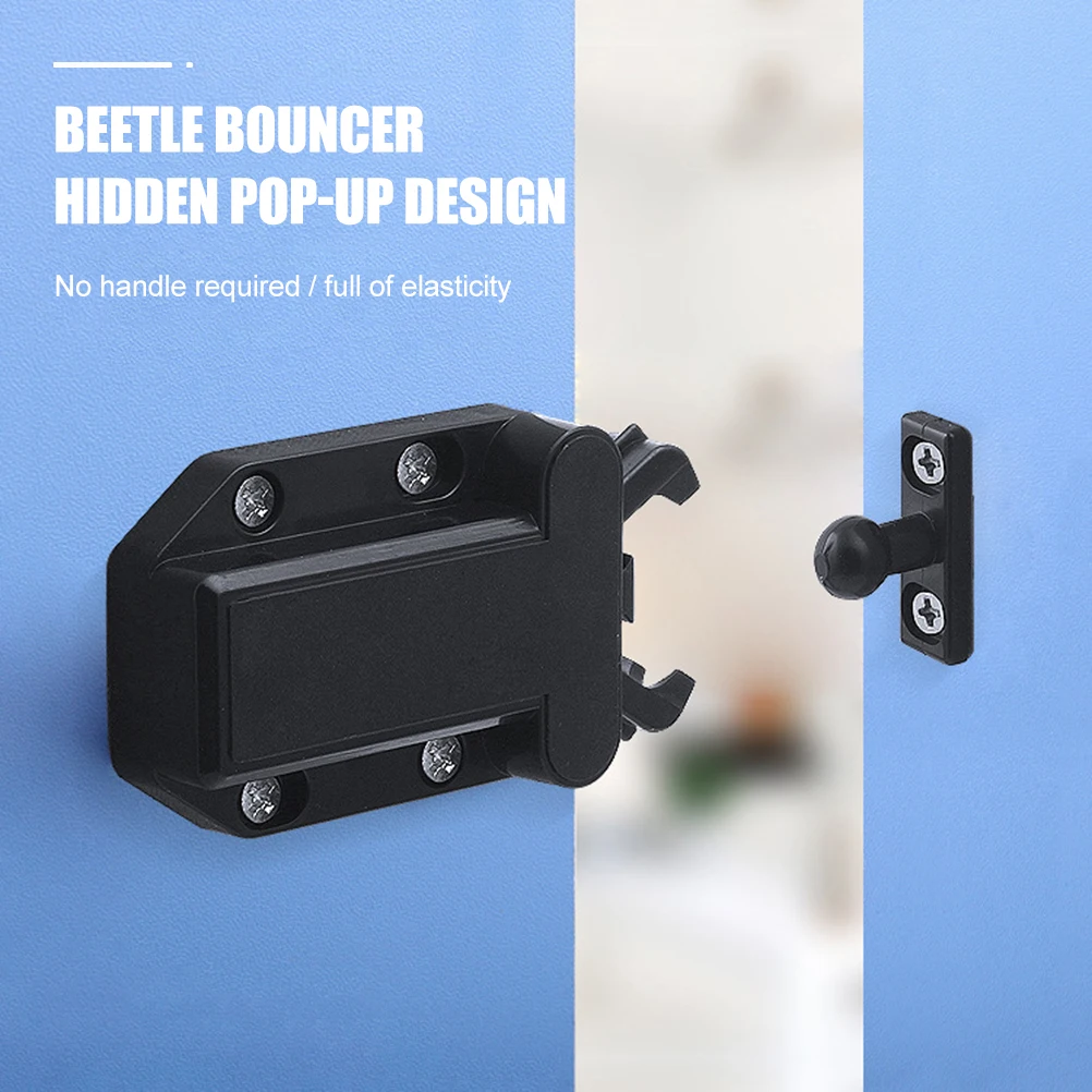 

4pcs Self-Locking Plastic Push Latch for Cabinet Drawer Kitchen Cupboard Door Rebounding Bumpers Safe Reliable Hardware