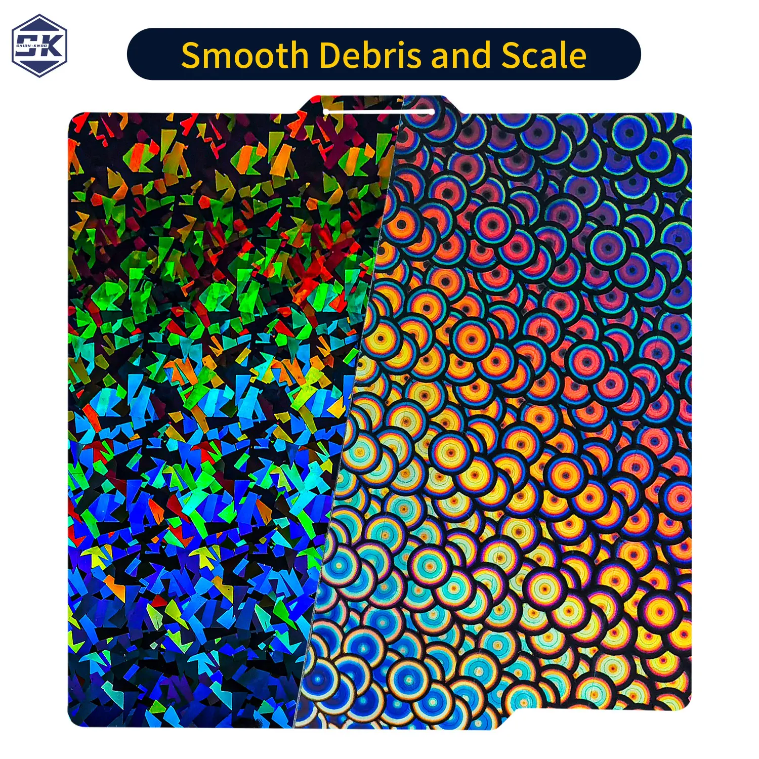 Bamboo Holographic Build Plate 257X257mm for Bambu Lab P2S/P1S/P1P/X1C/X1/X1E/A1, Double Sided Kaleidoscopic & Flake Patterns