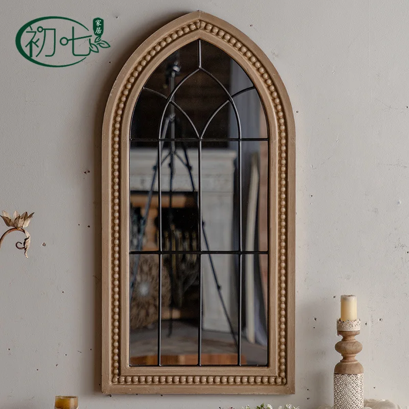 

Retro wedding decoration creative hanging mirror, photography mirror floor mirror B & B entrance do old clothing store fitting m