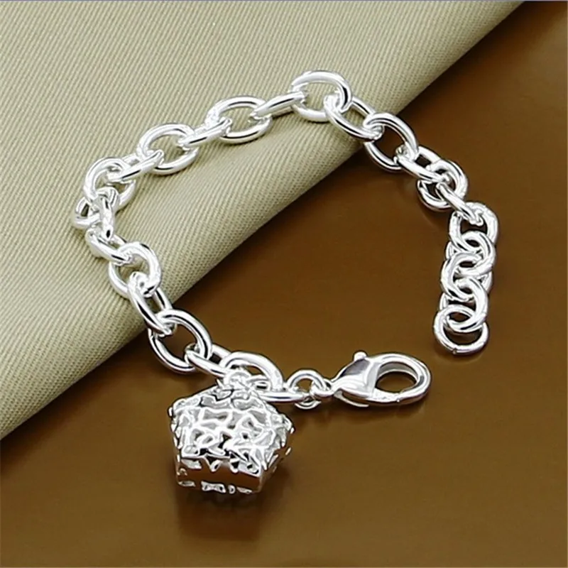 

Elegant 925 Sterling Silver Buckle Star Chain Bracelet For Women Lady Men Trendy Products Fashion Accessories Jewelry Party Gift