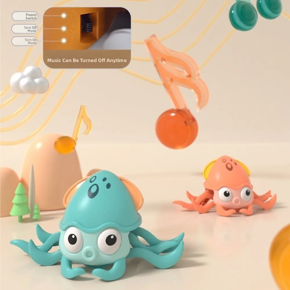 

Световая и музыкальная танцевальная игрушка-кальмар, автоматическое определение, побег с плоским землем, электрический танцевальный осьминог, образовательная ловля