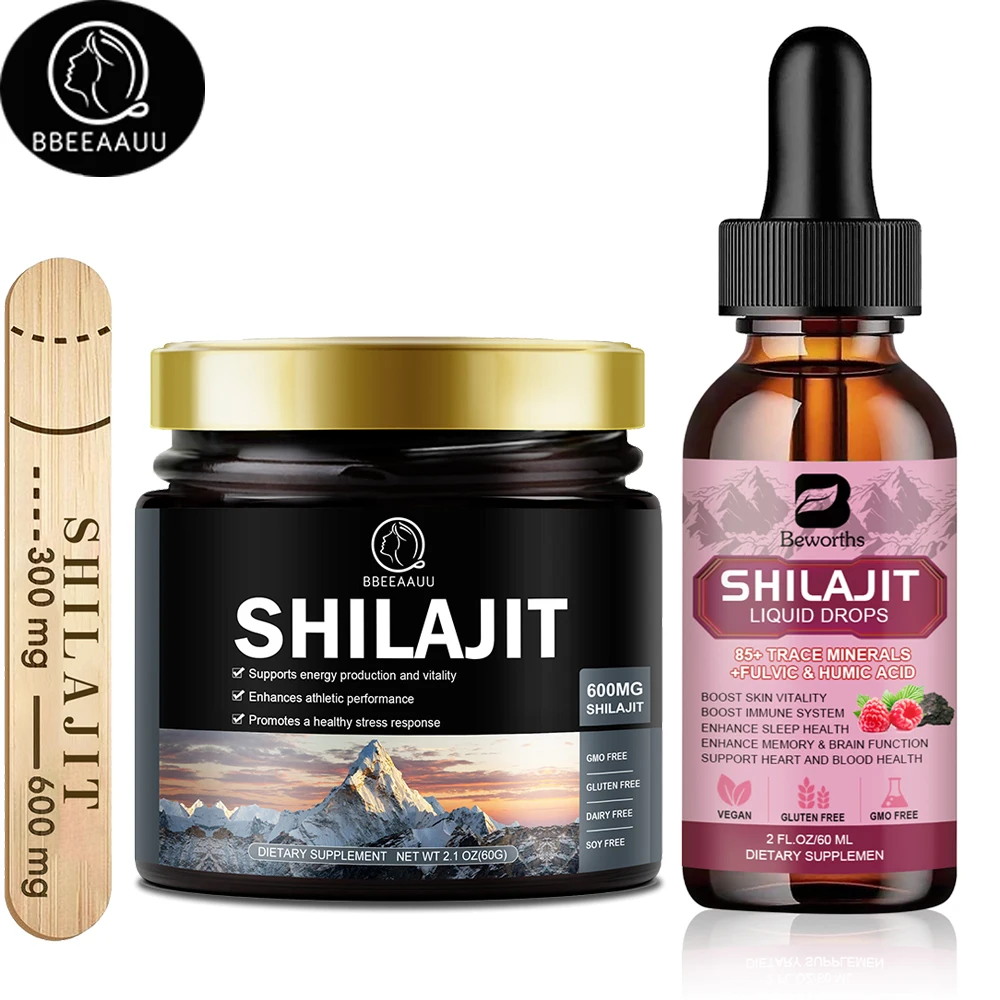 BBEEAAUU Shilajits Original Shilajit Resin with 85+Trace Minerals & Fulvic Acid for Immunity, Memory,Cognitive Abilities Health