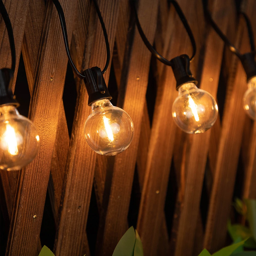 Plastics G40 Outdoor Light Output 24V String Light Waterproof Shatterproof Garland Lights Camping Garden Party Decoration Lights