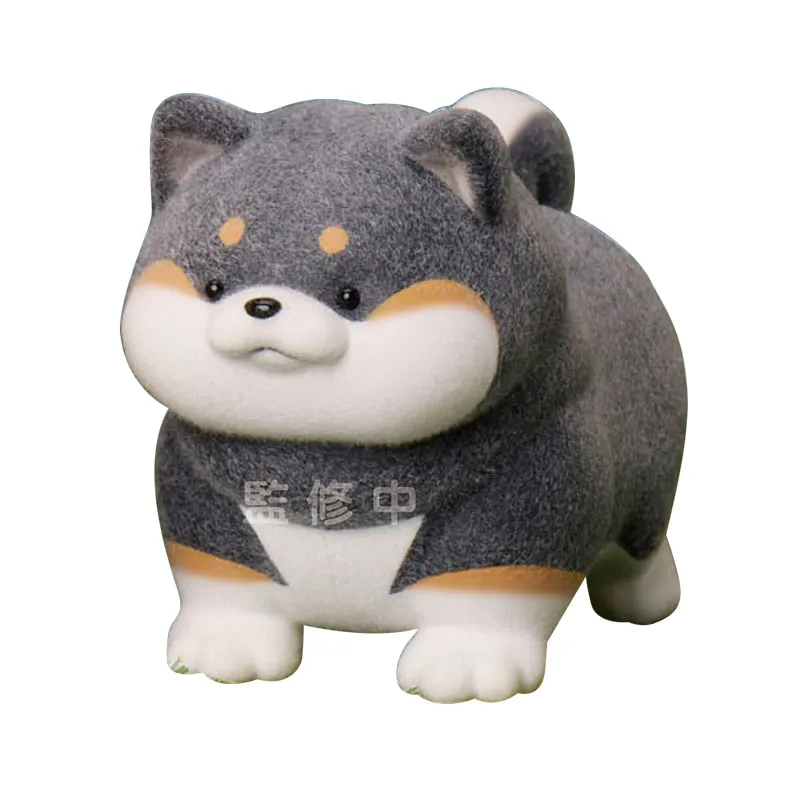 Oryginalne zabawki kapsułkowe Stasto Śliczne pluszowe czarno-białe ozdoby Shiba Inu Uzdrawiająca figurka zwierzęcia Kolekcja modeli zabawek anime