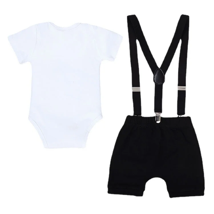 Baby Boss Costume Baby Boy Clothes Set Newborn Cake Smash Outfit for Boy 1 Year Old Birthday Photoshoot Suit Jumpsuit Shorts