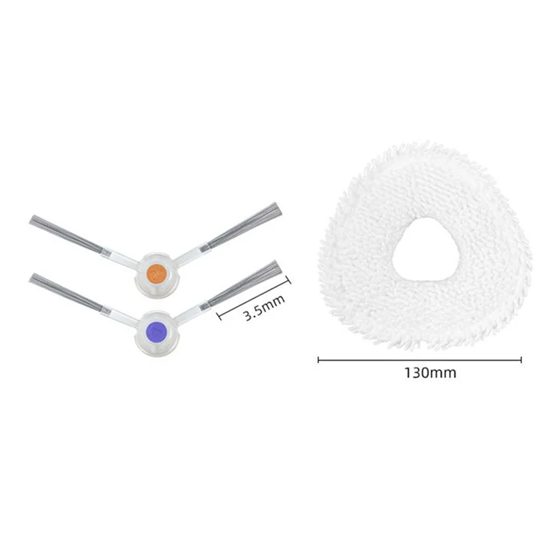 -ABPO 8 قطع لملحقات مكانس الروبوت المتكاملة Narwal J4 ذات الفرشاة الجانبية