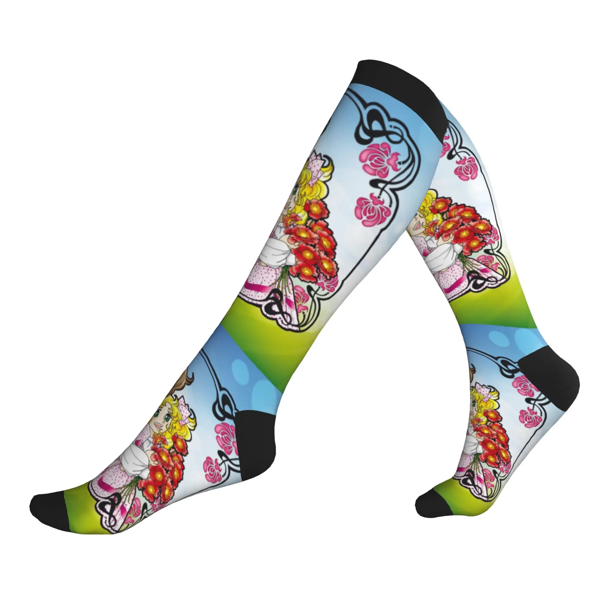 Harajuku Candy And Terence Socks Men Women Warm 3D Printed Anime Manga Sports Basketball Sports Compression Socks