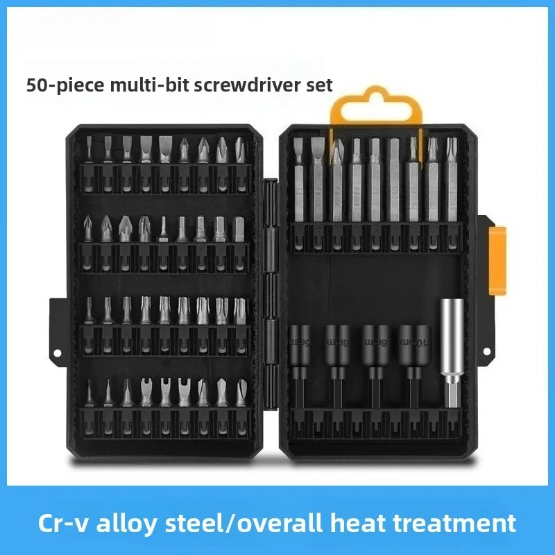 Generic 50pc Impact Drill Bit Kit Slotted Phillips Hex Square Driver Bits