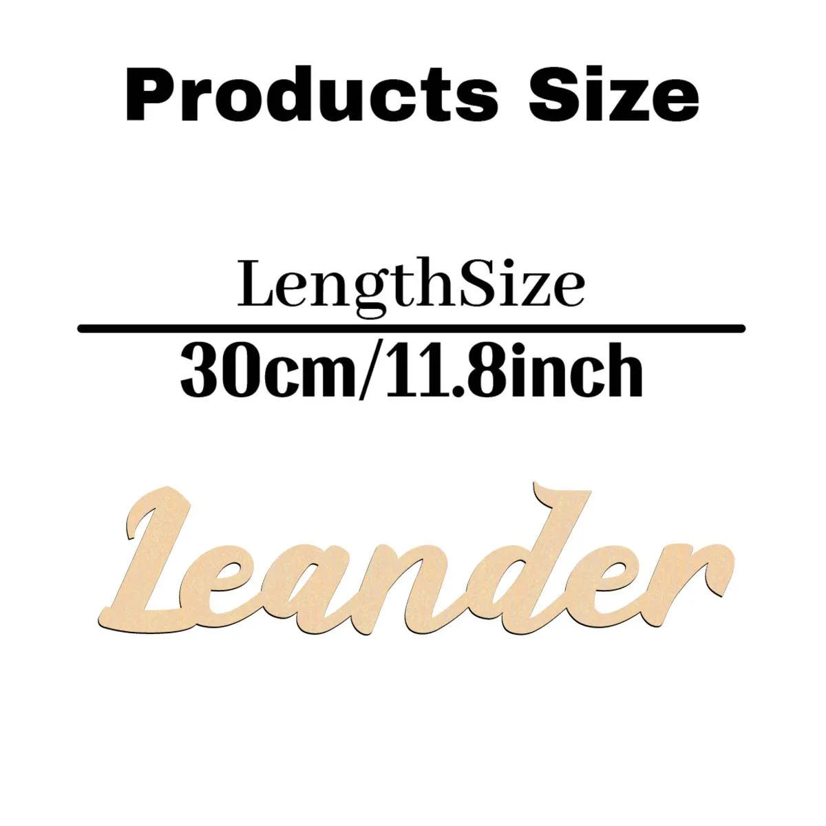 1pc Diy Leander example Custom Name Laser-Cut Sign Wooden Plaque Wooden Decor Unique Bedroom Decor
