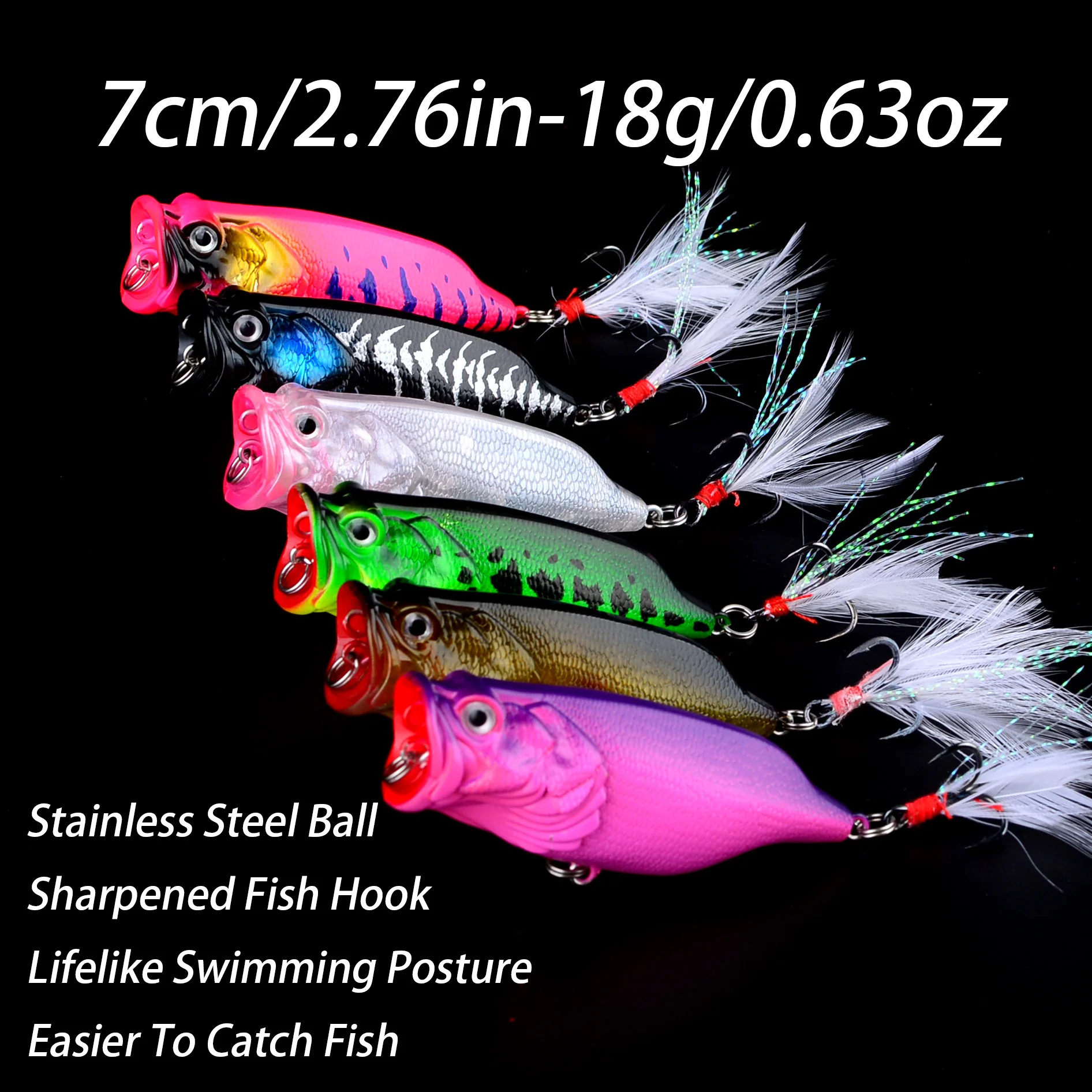 1 adet 7 cm Yüzey Popper Balık - Fishing Lure Topwater incelemesi ve fiyatı