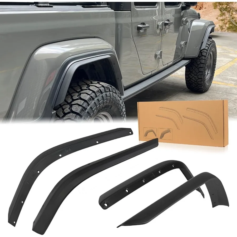 

Front Rear Fenders Compatible with 20202024 Jeep Wrangler Gladiator JT Sport Willys