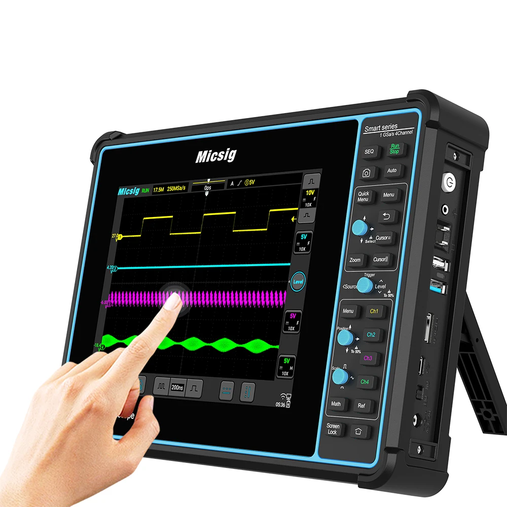 Micsig STO1004 Smart Tablet Oscilloscope Digital 100HZ 1G Sa/S 2/4 Channels Oscilloscopes 8GB APP Control