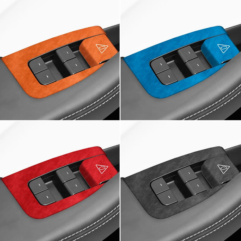 

Made of Alcantara For Tesla Model 3 (2024-)Highland Window Switch Panel Trim Bezel Cover Sticker Car Interior Tuning Accessories