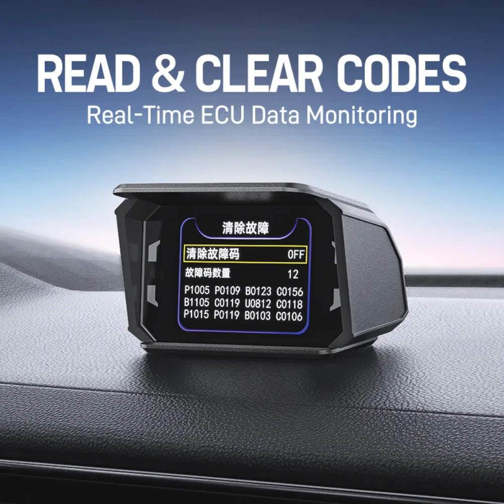 Jauge de Modification du tableau de bord LCD OBD, affichage tête haute, Turbine RPM, température de l'eau et de l'huile, pression de carburant, accessoires de voiture, 2025