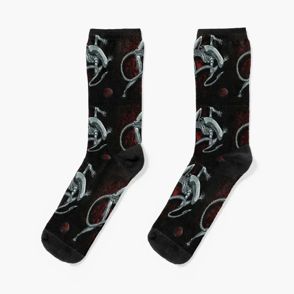 Xenomorph (DmNerdArtist) Socks with print FASHION Mens Socks Women's