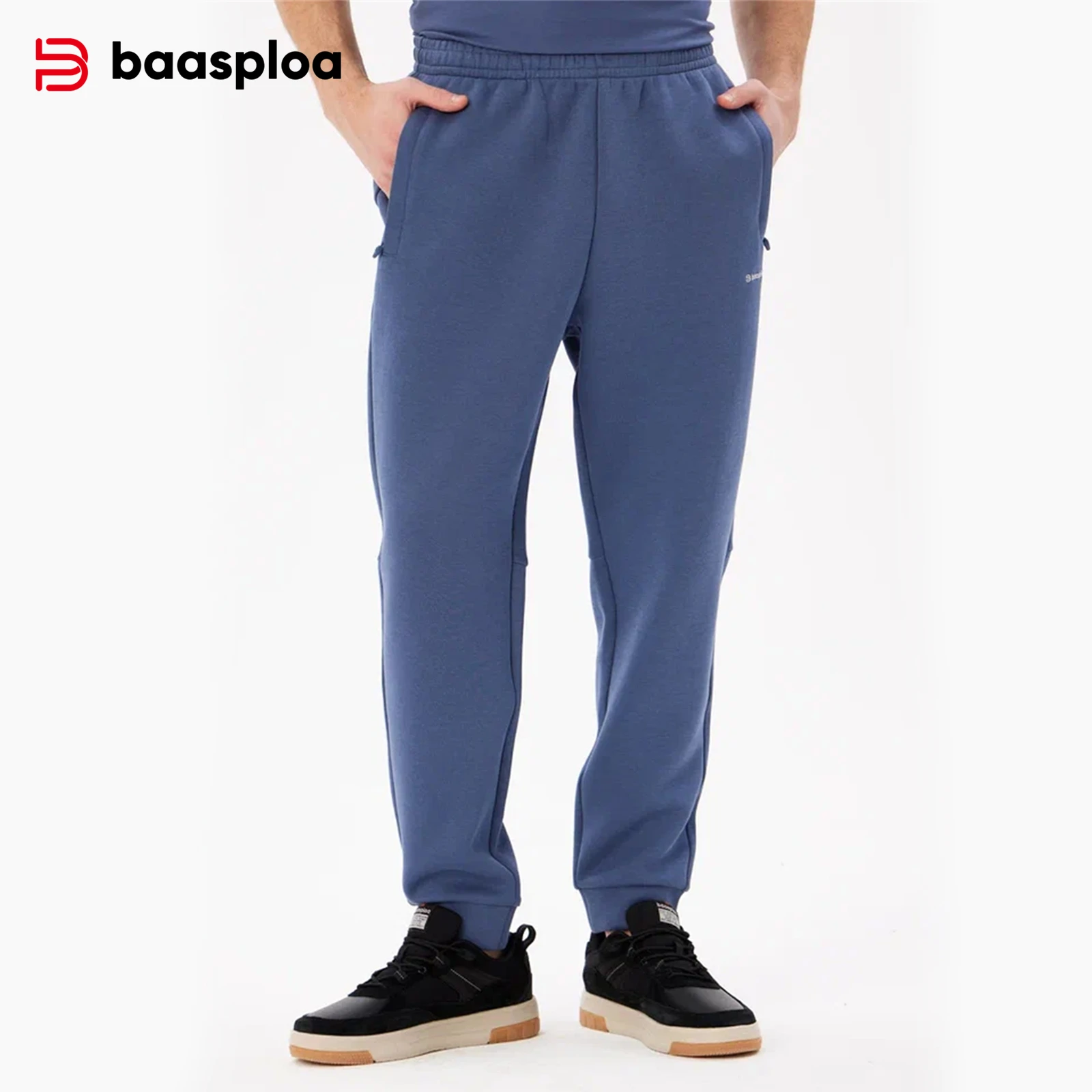 Baasploa Männer Jogging Jogginghose Neue Mode Einfarbig Tasche Lose Lange Hosen Männlichen Casual Kordelzug Hosen Streetwear