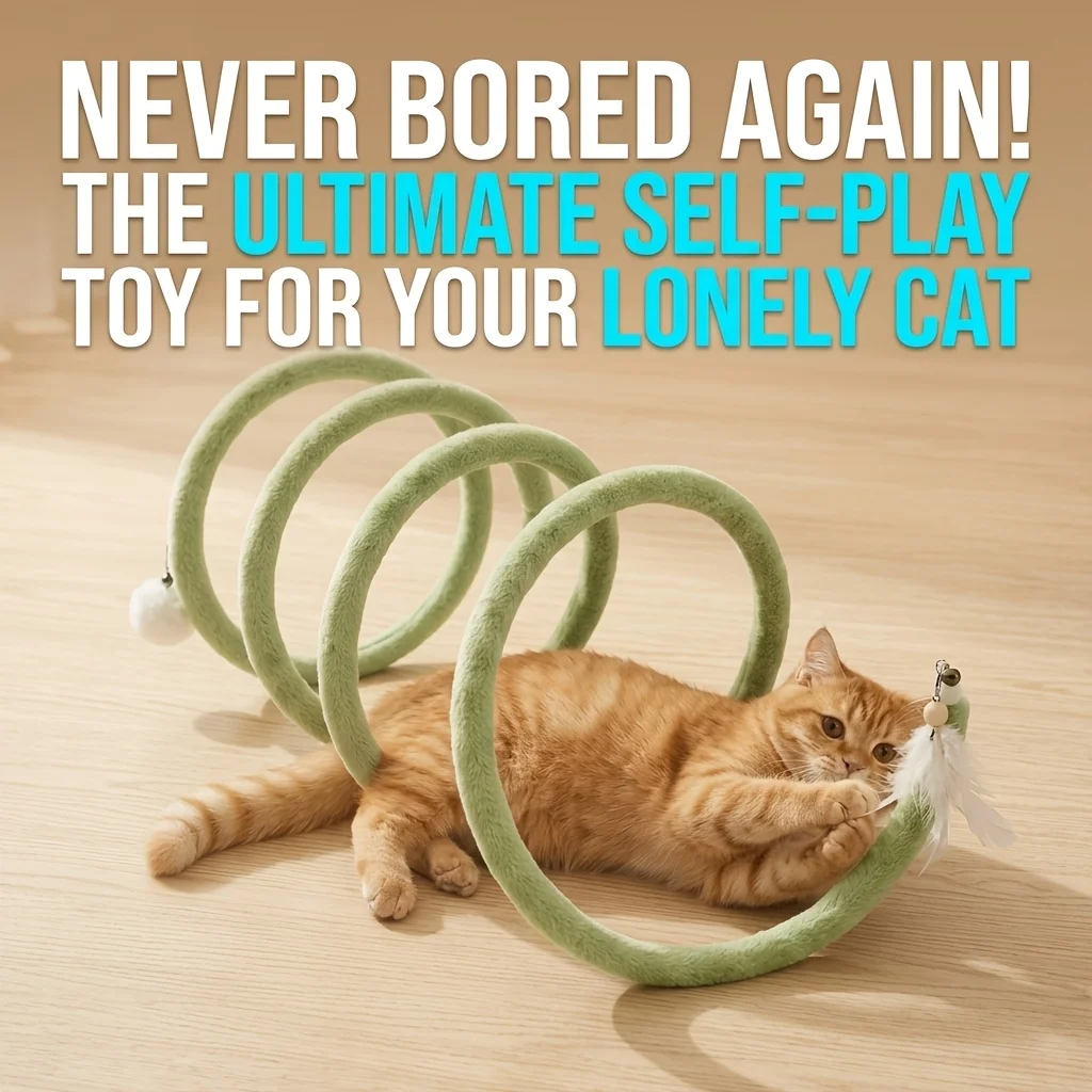 Cat Tunnel Cat Teaser Cat Toy Set Small Mouse Feather Pet Cat Supplies Complete Set Interactive Play Fun Indoor Kitten Cat