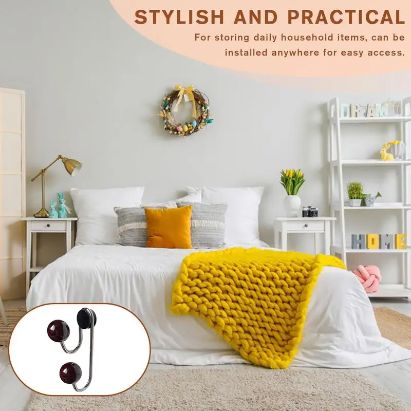 Metal Magnetic Hanger Swivel Hooks Locker Hanger Wall Mount Decorative Coat Hanger For Cruise Cabin Locker Kitchen & Bathroom