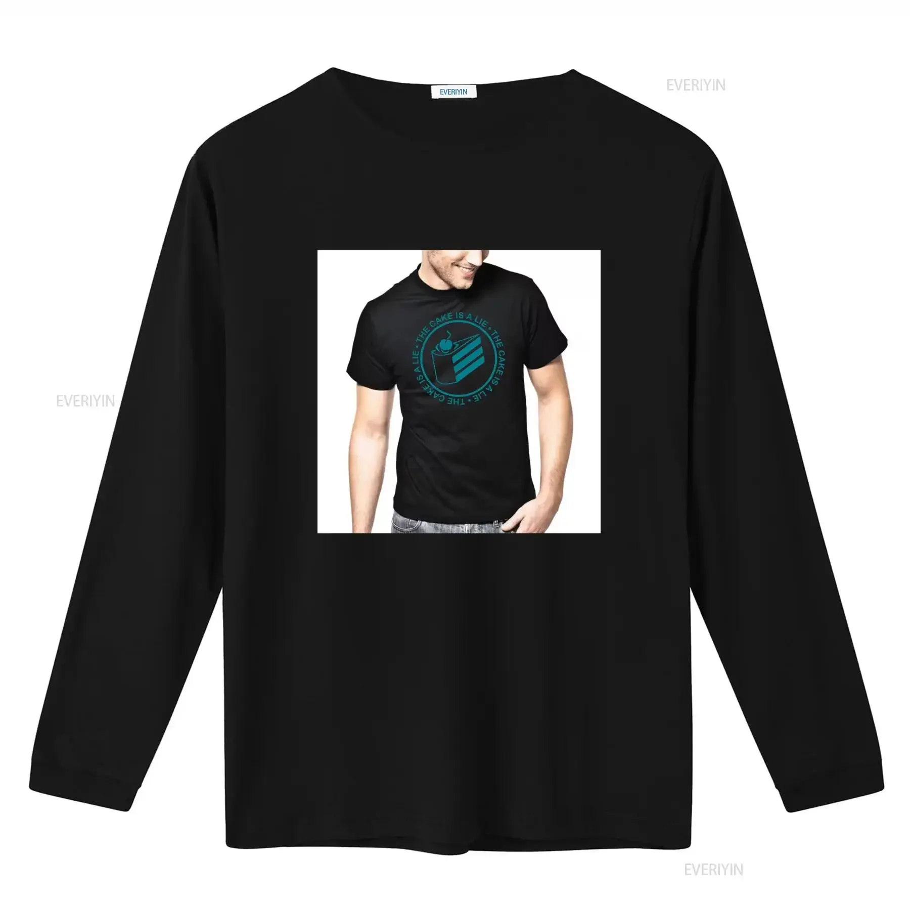 The Cake is a Lie Portal Glados Geek Gamer Nerd Sayings Funny T Shirt for Men vintage Washed Stylish graphic Unisex Breathable