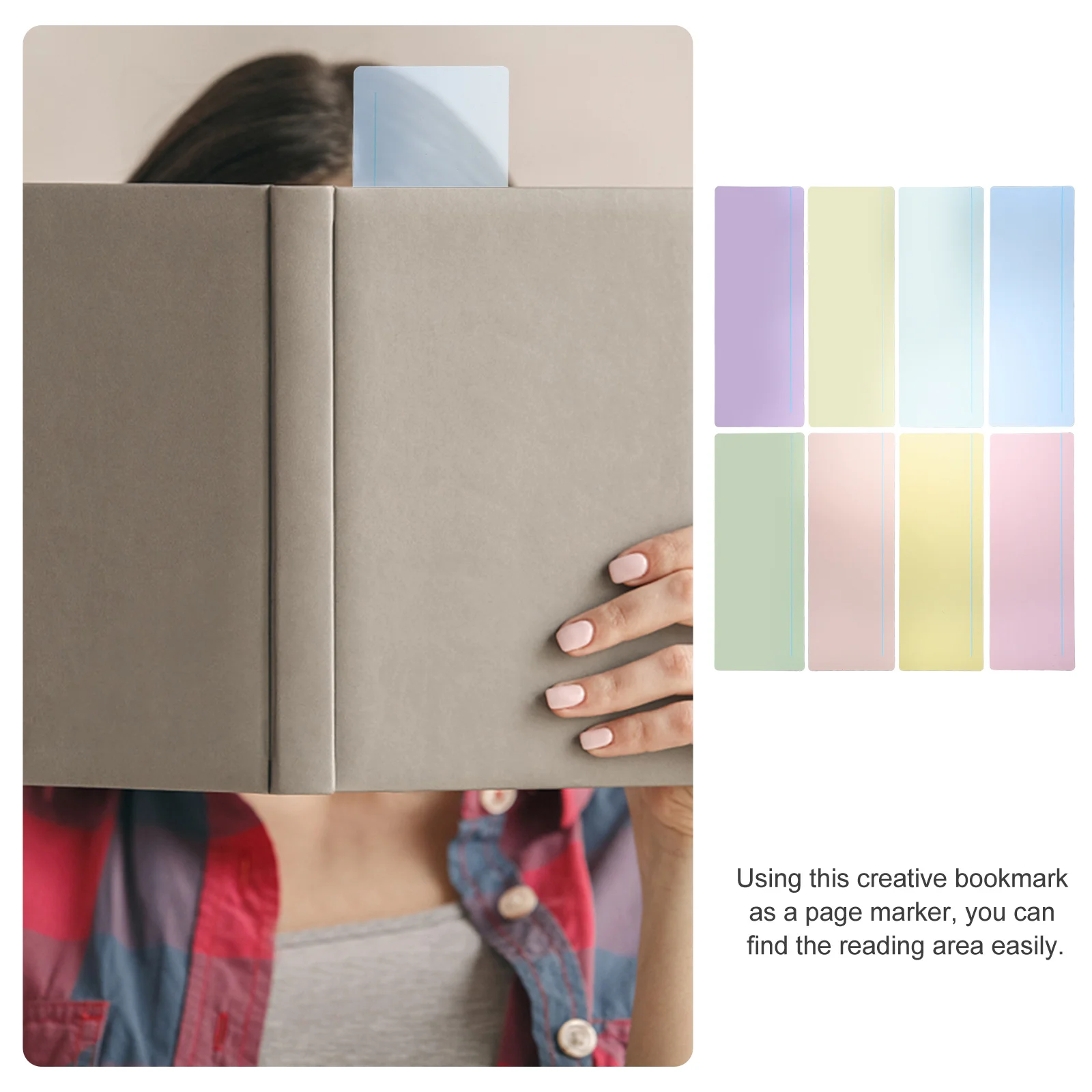 

8pcs Bookmarks Overlay Strips Tracking Ruler Student Stationery Reading Reading Highlight Bookmark Aid School Supplies