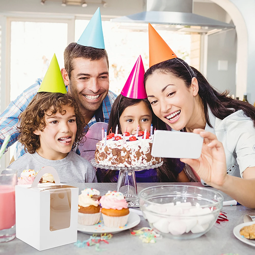 

Cake Dessert Packaging Box Paper Boxes Muffin Case Mini Muffins Containers Holders Packing
