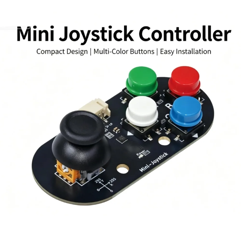 For Arduino/Raspberry Pi Mini I2C Joystick Gamepad Module– 4 Buttons (A/B/C/D), X/Y Dual-Axis Control, I2C Address 0x5A