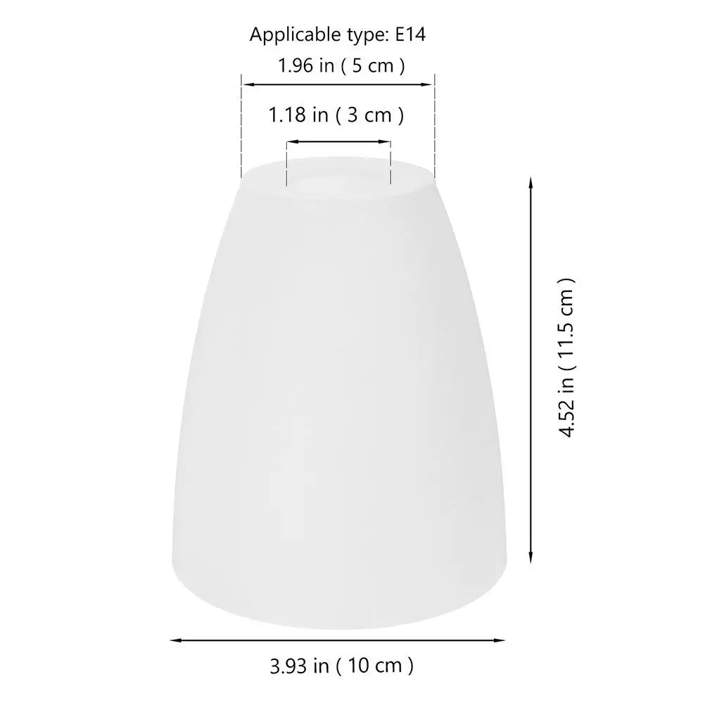 4Pcs Plastic Flat Mouth Lampshade Set White E14 Compatible Lamp Shade for Living Room Bedroom Study Modern Light Shade