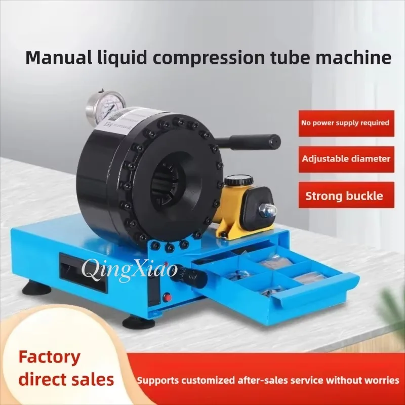 Portable Manual Hydraulic Hose Crimping Machine Multifunctional Steel Pipe Shrinking Crimper for High‑Pressure Oil Tube On