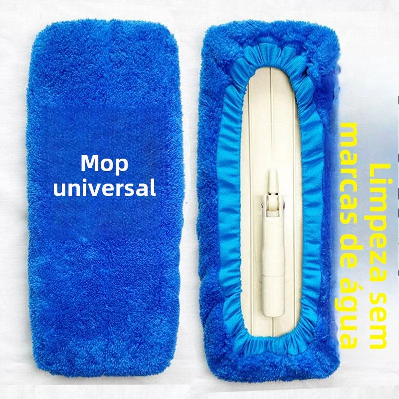 厚みのある両面コーラルフリースモップクロスユニバーサル弾性ロープ吸水クリーニングクロス家庭用掃除道具