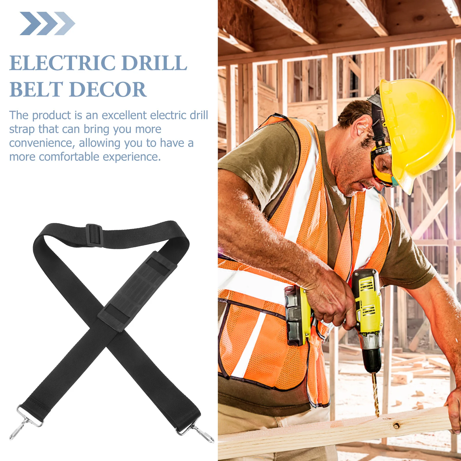 

Electric Belt Adjustable Shoulder Strap For Hand Drill Portable Tool Carrier Crossbody Holder Nylon Strap Electric Drill