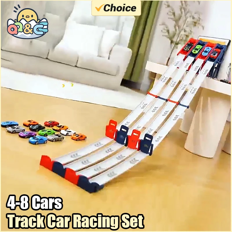 Zestaw do samodzielnego montażu torów wyścigowych Zabawka do samodzielnego montażu Zestawy do samodzielnego montażu torów Katapulta Gra strategiczna do samochodów wyścigowych Zabawne interaktywne zabawki społeczne Prezenty dla dzieci