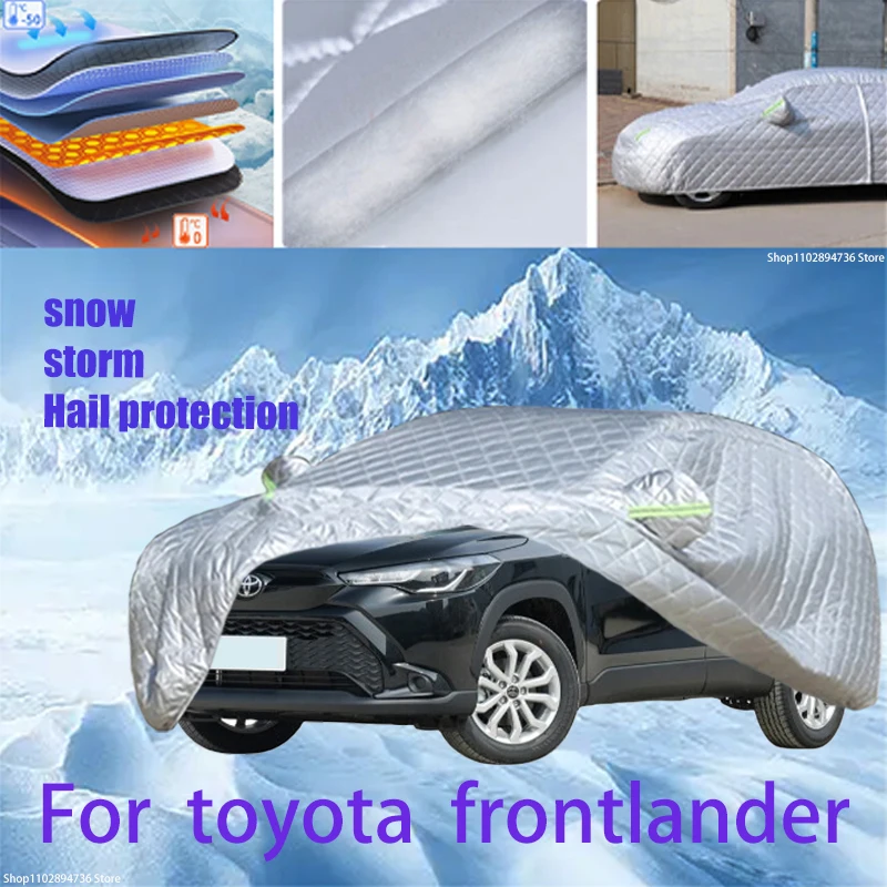 For toyota frontlander Outdoor Cotton Thickened Awning For Car Anti Hail Protection Snow Covers Sunshade Waterproof Dustproof