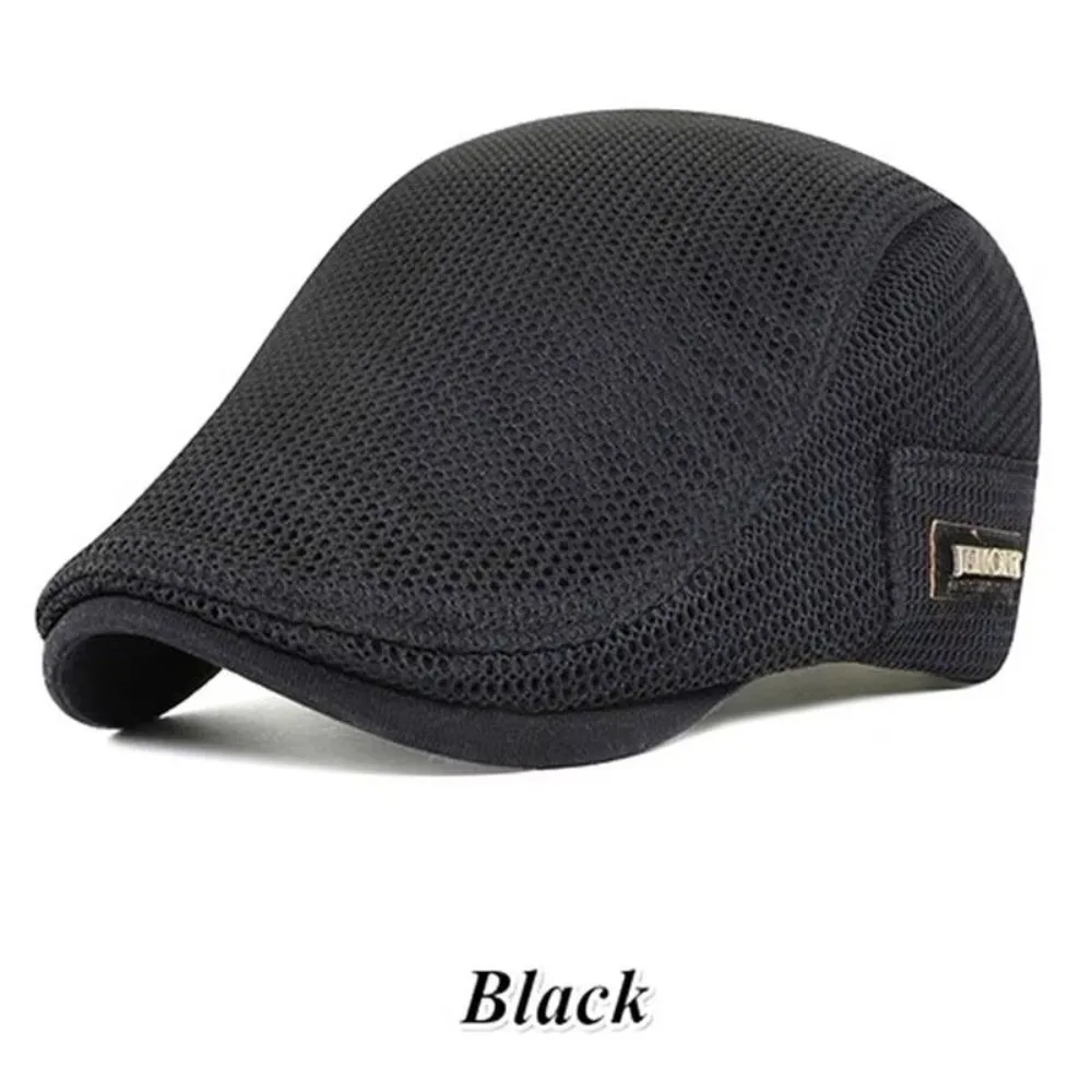 Vintage Breathable Mesh Baseball Cap Peaked Design Cotton Blend Mesh Cap Unisex Style Adjustable Strap Trucker Cap Outdoor Use