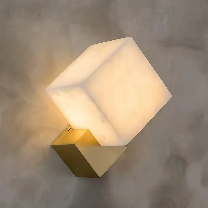 Modern Alabaster Wall Lamp for Living Room Bedroom Bedside Home Interior Decoration